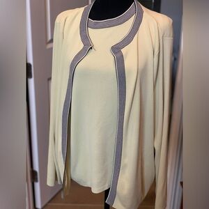 Valerie Stevens Pale Green Twin Sweater Set